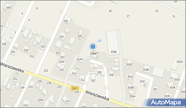 Stare Babice, Warszawska, 308a, mapa Stare Babice