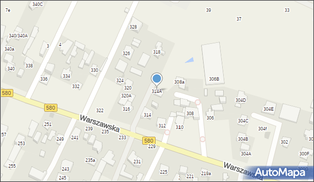 Stare Babice, Warszawska, 314A, mapa Stare Babice