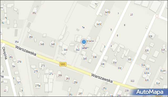 Stare Babice, Warszawska, 340a, mapa Stare Babice