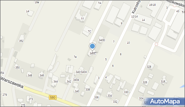 Stare Babice, Warszawska, 340C, mapa Stare Babice