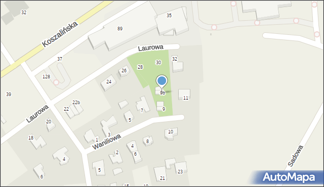 Stare Bielice, Waniliowa, 9b, mapa Stare Bielice