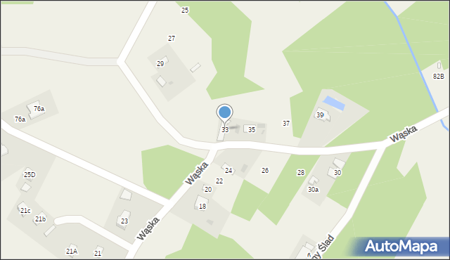 Stare Budy, Wąska, 33, mapa Stare Budy