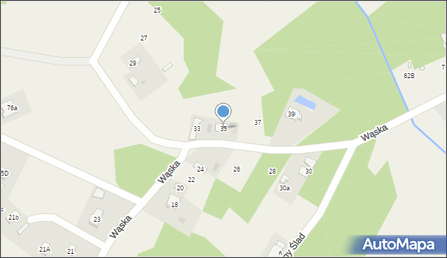 Stare Budy, Wąska, 35, mapa Stare Budy