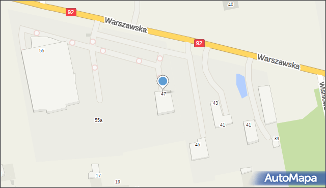 Stare Opole, Warszawska, 47, mapa Stare Opole