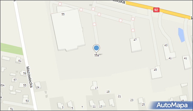 Stare Opole, Warszawska, 55a, mapa Stare Opole