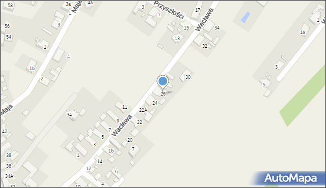 Stare Siołkowice, Wacława, 26, mapa Stare Siołkowice