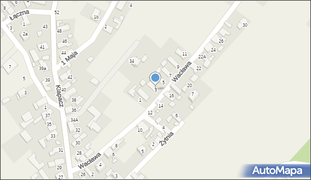 Stare Siołkowice, Wacława, 3, mapa Stare Siołkowice