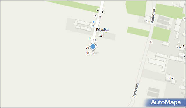 Stary Kocin, Wąska, 19, mapa Stary Kocin