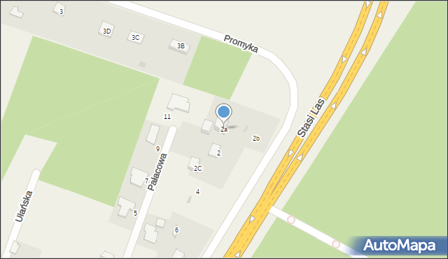 Stasi Las, Warszawska, 2a, mapa Stasi Las