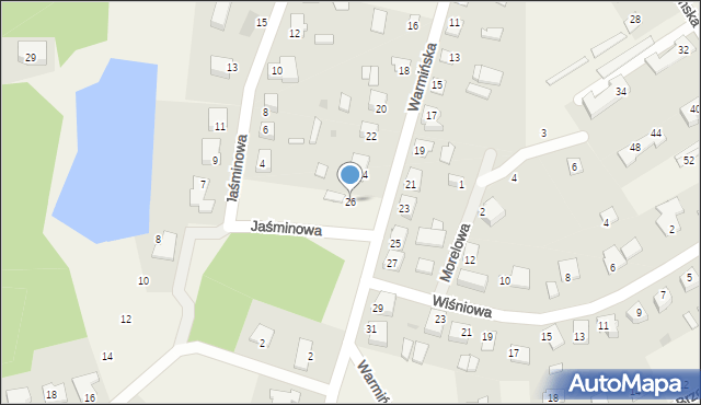 Stawiguda, Warmińska, 26, mapa Stawiguda