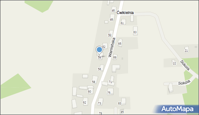 Stawiguda, Warmińska, 54, mapa Stawiguda