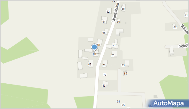 Stawiguda, Warmińska, 60, mapa Stawiguda