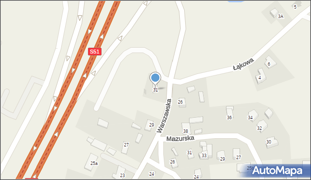 Stawiguda, Warszawska, 31, mapa Stawiguda