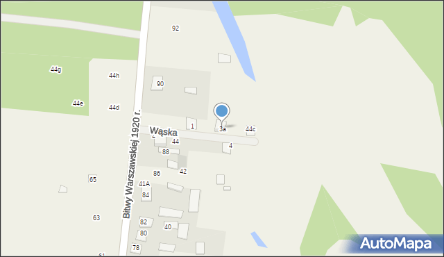 Strachów, Wąska, 3a, mapa Strachów