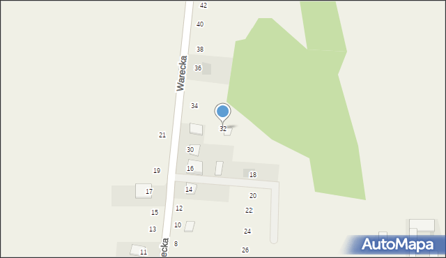 Stromiec, Warecka, 32, mapa Stromiec
