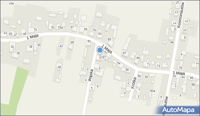 Strzebiń, Wąska, 1, mapa Strzebiń