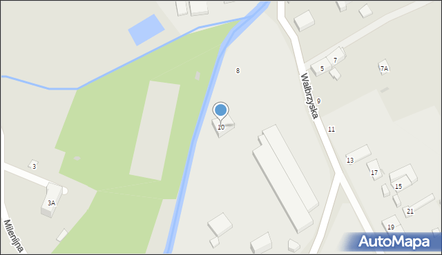 Strzegom, Wałbrzyska, 10, mapa Strzegom