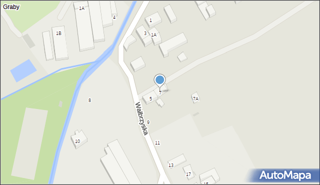 Strzegom, Wałbrzyska, 7, mapa Strzegom