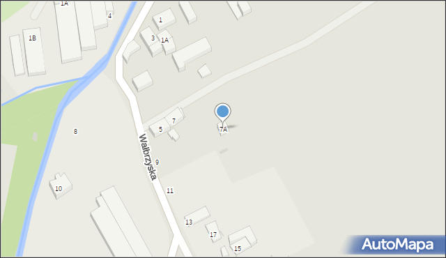 Strzegom, Wałbrzyska, 7A, mapa Strzegom