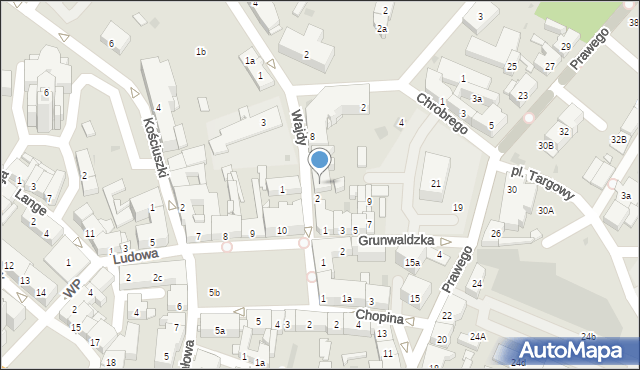 Strzelce Opolskie, Wajdy Józefa, ks., 4, mapa Strzelce Opolskie
