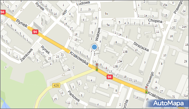 Strzelce Opolskie, Wałowa, 2, mapa Strzelce Opolskie