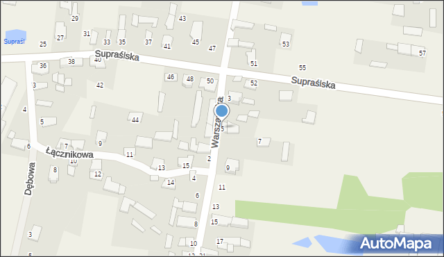 Studzianki, Warszawska, 5, mapa Studzianki