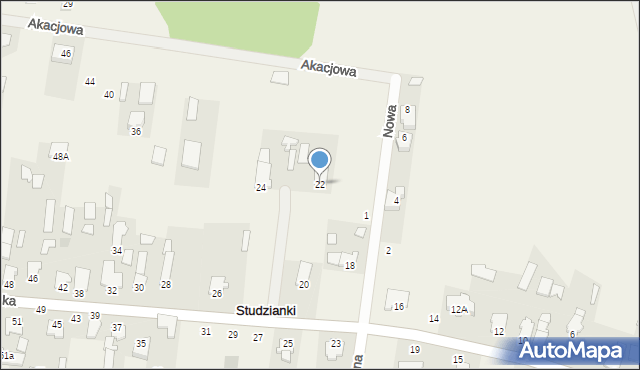 Studzianki, Wasilkowska, 22, mapa Studzianki