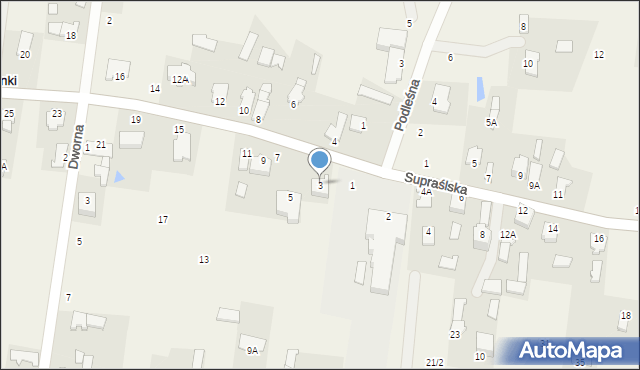 Studzianki, Wasilkowska, 3, mapa Studzianki