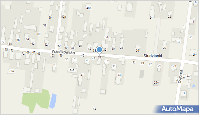 Studzianki, Wasilkowska, 39, mapa Studzianki