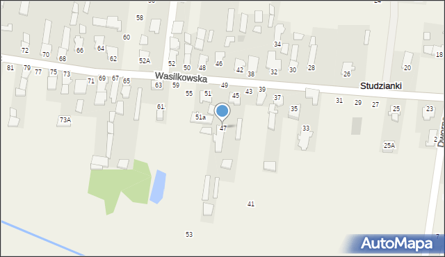 Studzianki, Wasilkowska, 47, mapa Studzianki
