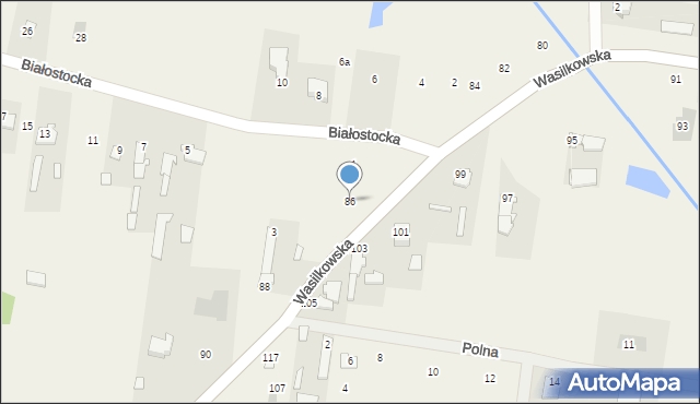 Studzianki, Wasilkowska, 86, mapa Studzianki
