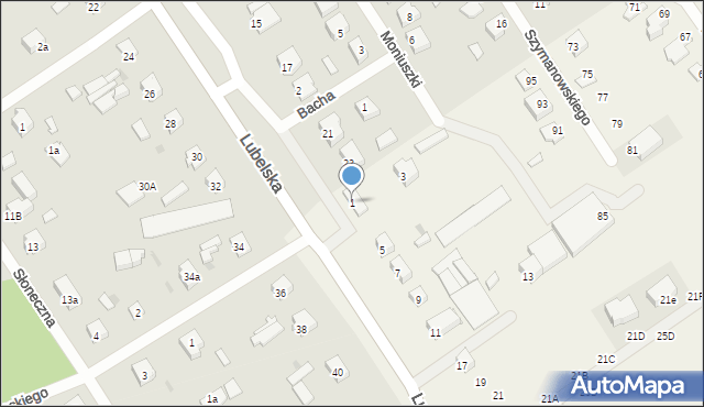 Sulbiny, Warszawska, 1, mapa Sulbiny