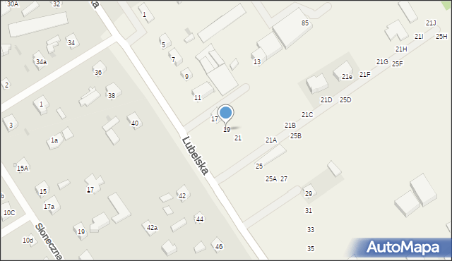 Sulbiny, Warszawska, 19, mapa Sulbiny