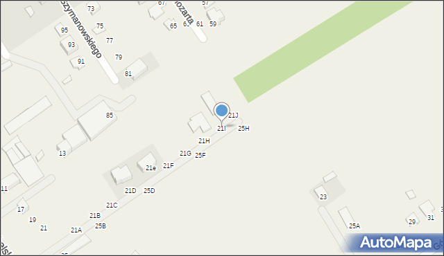 Sulbiny, Warszawska, 21I, mapa Sulbiny