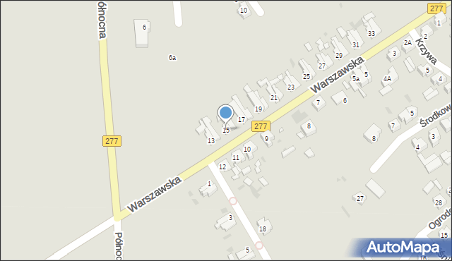 Sulechów, Warszawska, 15, mapa Sulechów