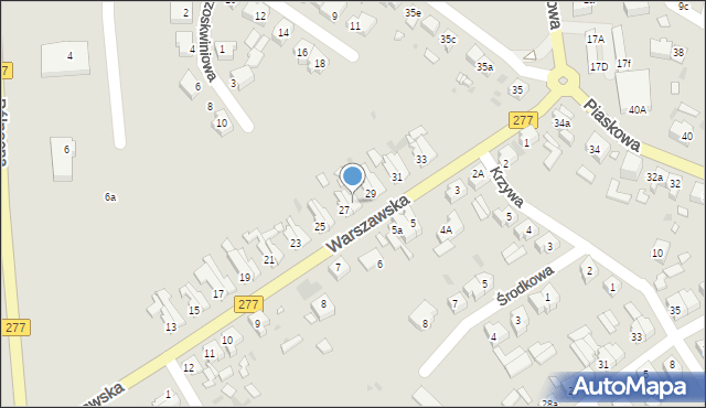 Sulechów, Warszawska, 28, mapa Sulechów