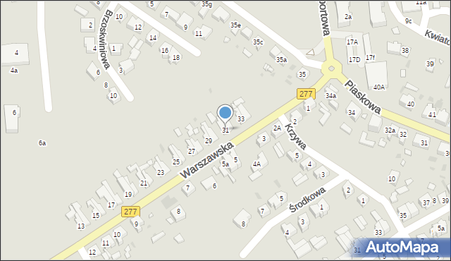 Sulechów, Warszawska, 31, mapa Sulechów