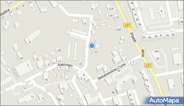 Sulęcin, Wąska, 1, mapa Sulęcin