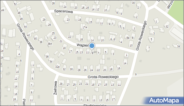 Sulejów, Wapienna, 9, mapa Sulejów