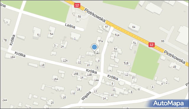 Sulejów, Wąska, 2A, mapa Sulejów