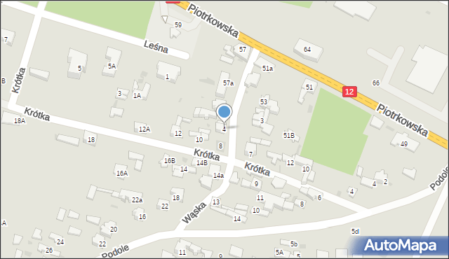 Sulejów, Wąska, 6, mapa Sulejów