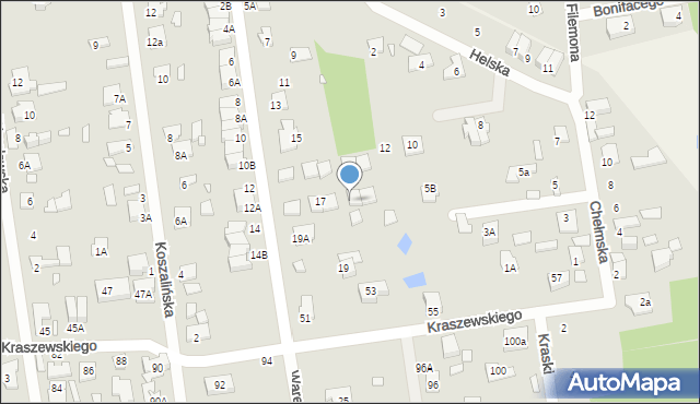 Sulejówek, Warecka, 17f, mapa Sulejówek