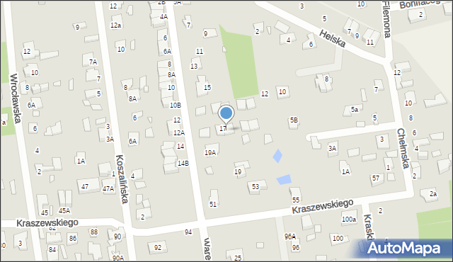 Sulejówek, Warecka, 17g, mapa Sulejówek