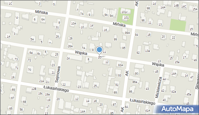 Sulejówek, Wąska, 10, mapa Sulejówek