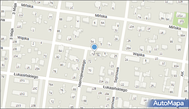 Sulejówek, Wąska, 6b, mapa Sulejówek