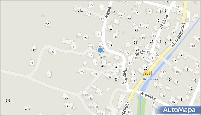 Sułkowice, Wąska, 35, mapa Sułkowice