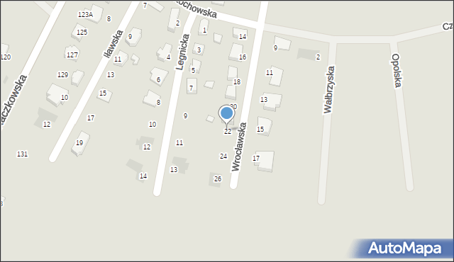 Suwałki, Wałbrzyska, 22, mapa Suwałk