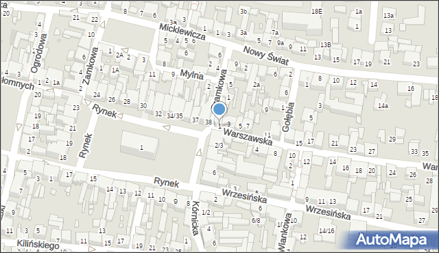 Swarzędz, Warszawska, 1, mapa Swarzędz