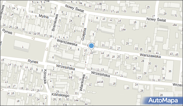 Swarzędz, Warszawska, 12, mapa Swarzędz