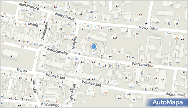 Swarzędz, Warszawska, 21, mapa Swarzędz